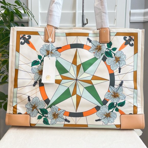 🔥NeW! Tory Burch Ella Print Large Tote - Picture 7 of 13